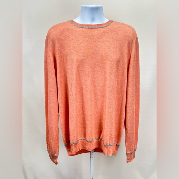 NORDSTROM Men’s peach Silk/Cashmere crew neck sweater size 2XL - Picture 1 of 13